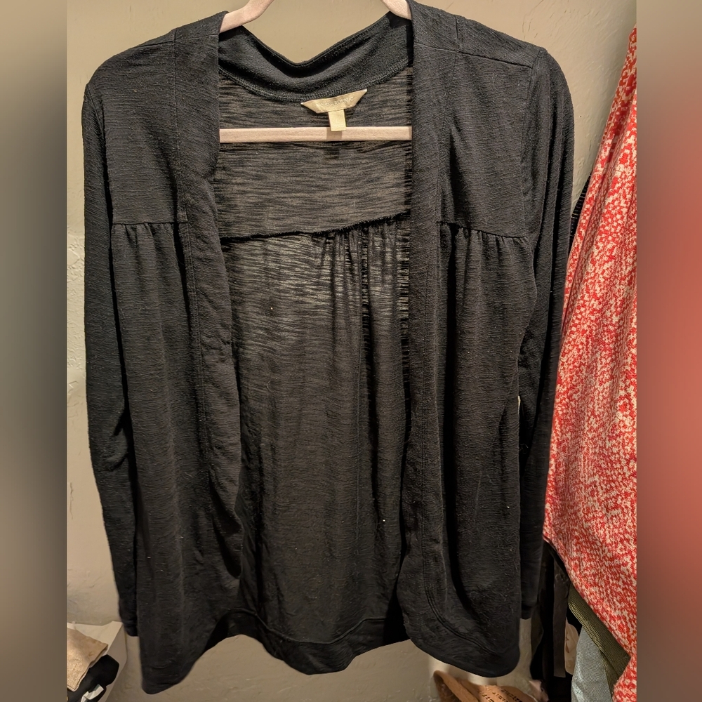 Banana Republic Women's Black Open Front Cardigan